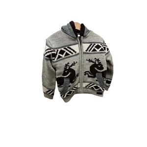 KOREAN FASHION Four Lads Boy’s Gray Hooded Insulated Full Zip Sweater Size 3-4